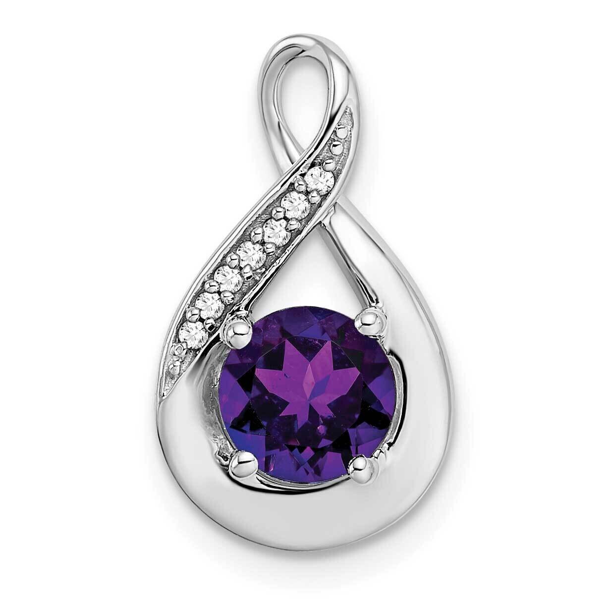 Amethyst Diamond Pendant 14k White Gold PM7056-AM-003-WA, MPN: PM7056-AM-003-WA,
