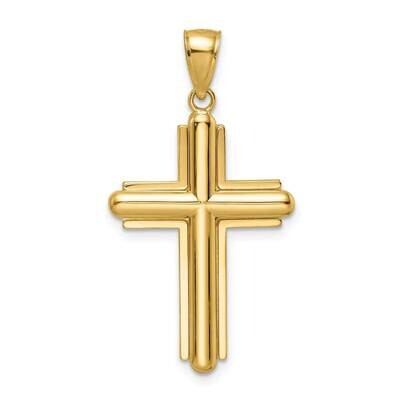 Beveled Cross Pendant 14k Gold K8536, MPN: K8536, 63721817456