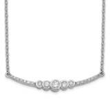 Polished Diamond Bezel Set Bar 18 Inch Necklace 14k White Gold PM6873-020-WA, MPN: PM6873-020-WA, 8…