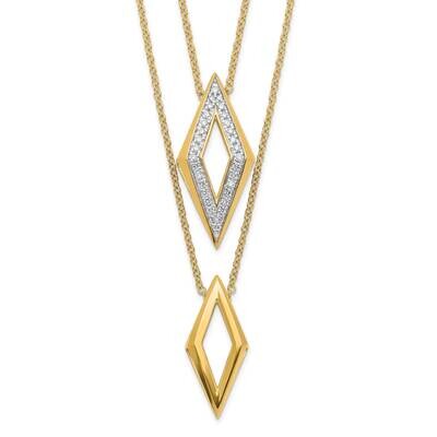 Fancy Double StrDiamond 16 Inch Necklace 14k Polished Gold PM6825-019-YA, MPN: PM6825-019-YA, 88395…