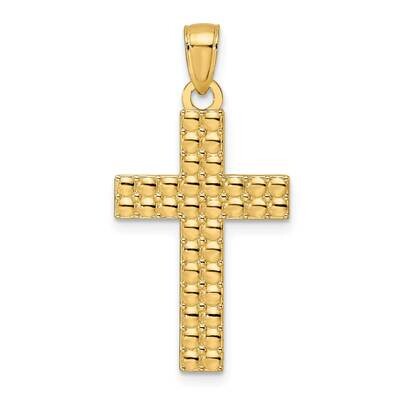 &amp; Textured Cross Pendant 14k Polished Gold K9923, MPN: K9923,