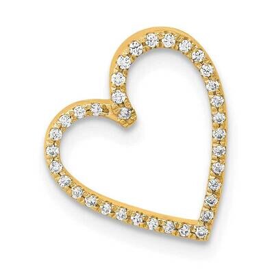 1/10Ct. Diamond Vintage Heart Chain Slide 14 Inch 14k Gold PM4862-010-YA, MPN: PM4862-010-YA,