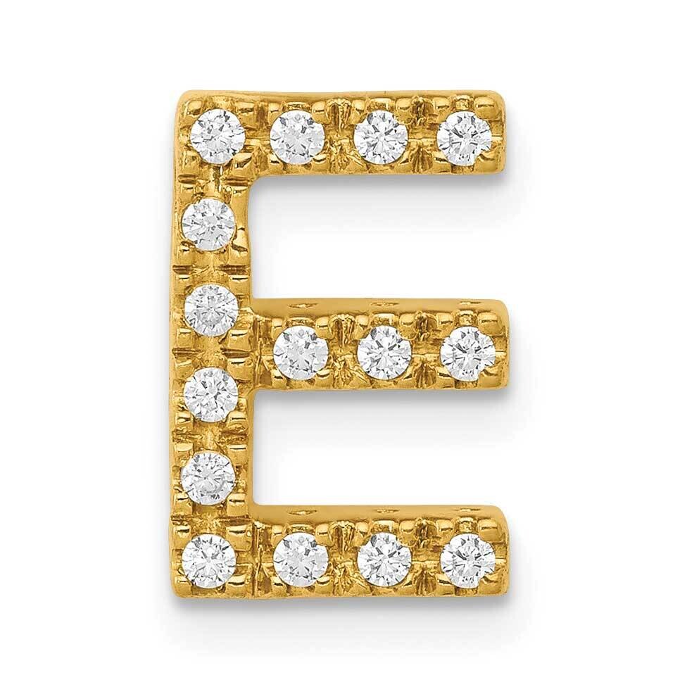 Diamond Letter E Initial Charm 10k Gold PM5221E-016-1YA