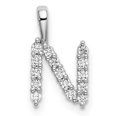 Diamond Letter N Initial Pendant 14k White Gold PM6988N-015-WLG, MPN: PM6988N-015-WLG, 883957886695