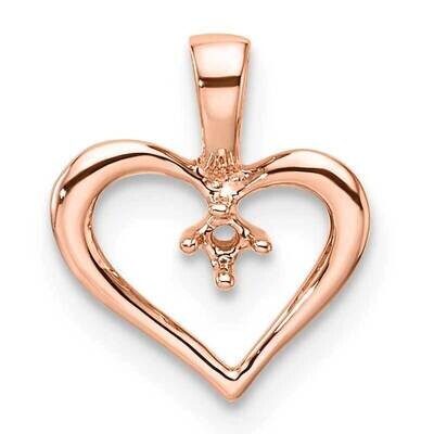 Heart Pendant Mounting 10k Rose Gold PM4817-002-1R, MPN: PM4817-002-1R,