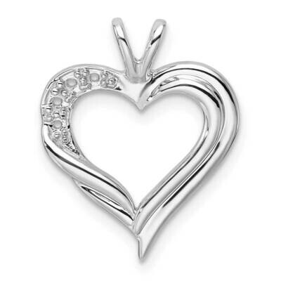 Fancy Heart Pendant Mounting 14k White Gold PM4844-005-W, MPN: PM4844-005-W,