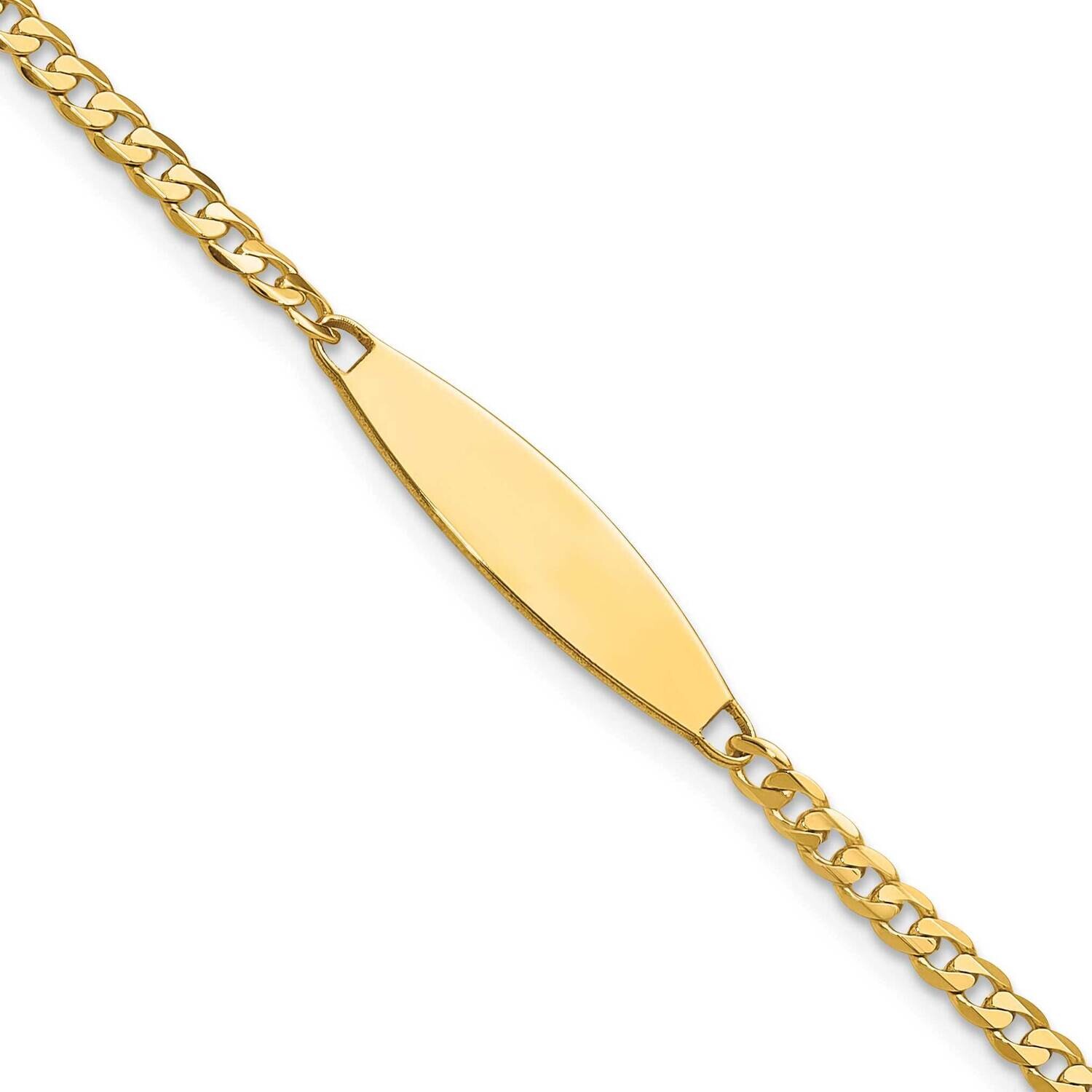 Curb Link Id Bracelet 7 Inch 14k Gold LID111-7, MPN: LID111-7,