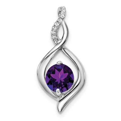 Amethyst Diamond Pendant 14k White Gold PM7057-AM-004-WA, MPN: PM7057-AM-004-WA,