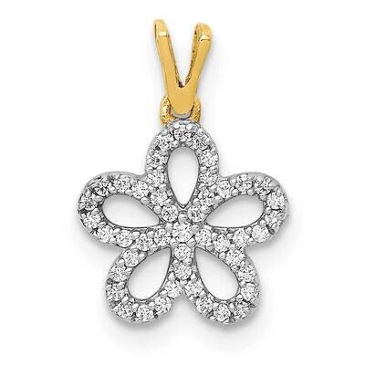 1/8Ct. Diamond Flower Pendant 14k Gold PM5218-013-YA, MPN: PM5218-013-YA, 883957421544