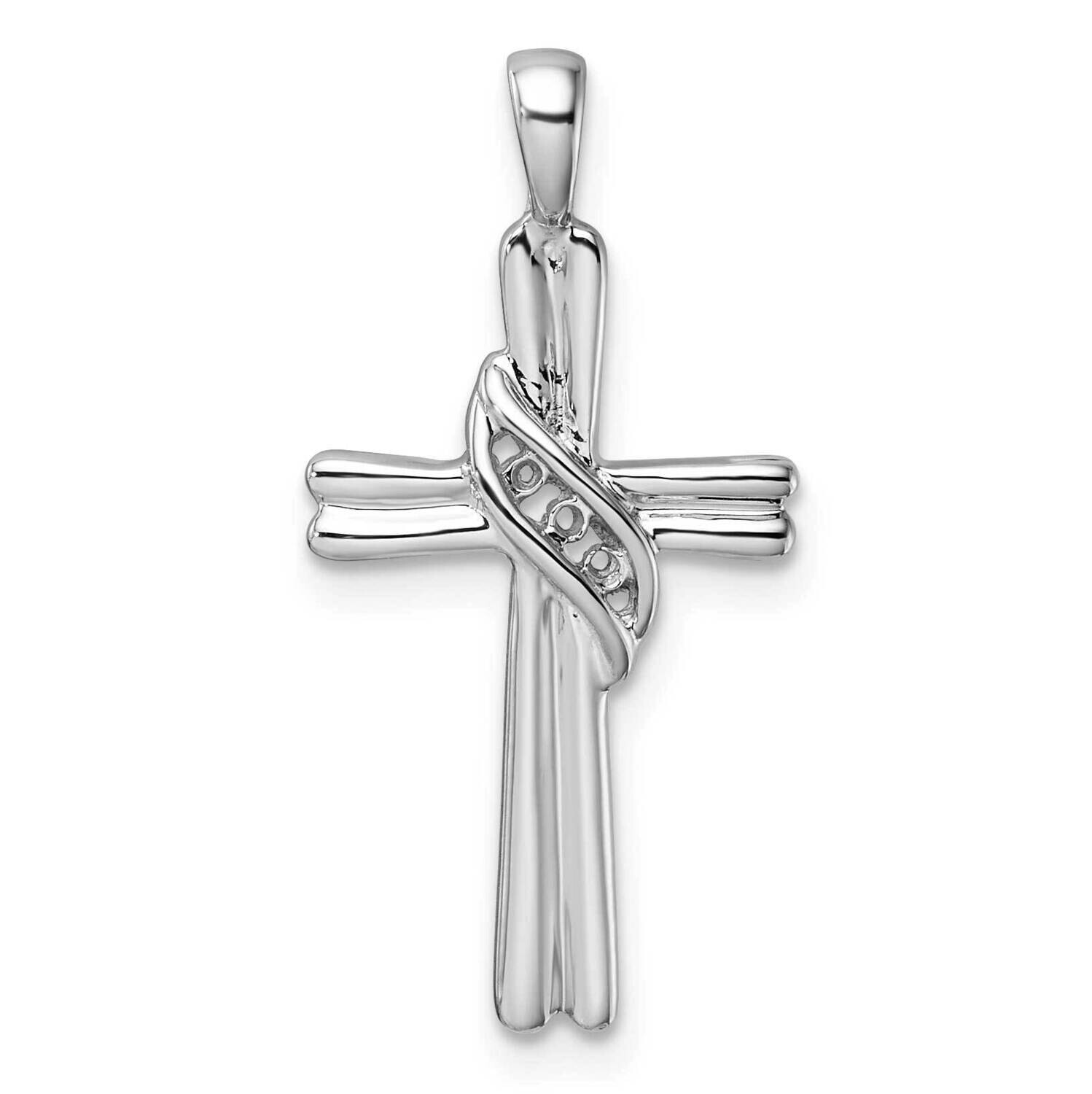 Cross Pendant Mounting 14k White Gold PM4989-005-W, MPN: PM4989-005-W,