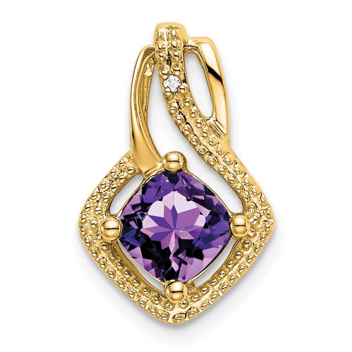Amethyst Diamond Pendant 14k Gold PM7034-AM-001-YA, MPN: PM7034-AM-001-YA,