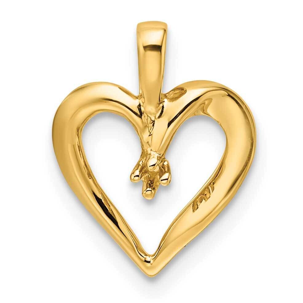 Heart Pendant Mounting 14k Gold PM4819-001-Y, MPN: PM4819-001-Y, 191101537387