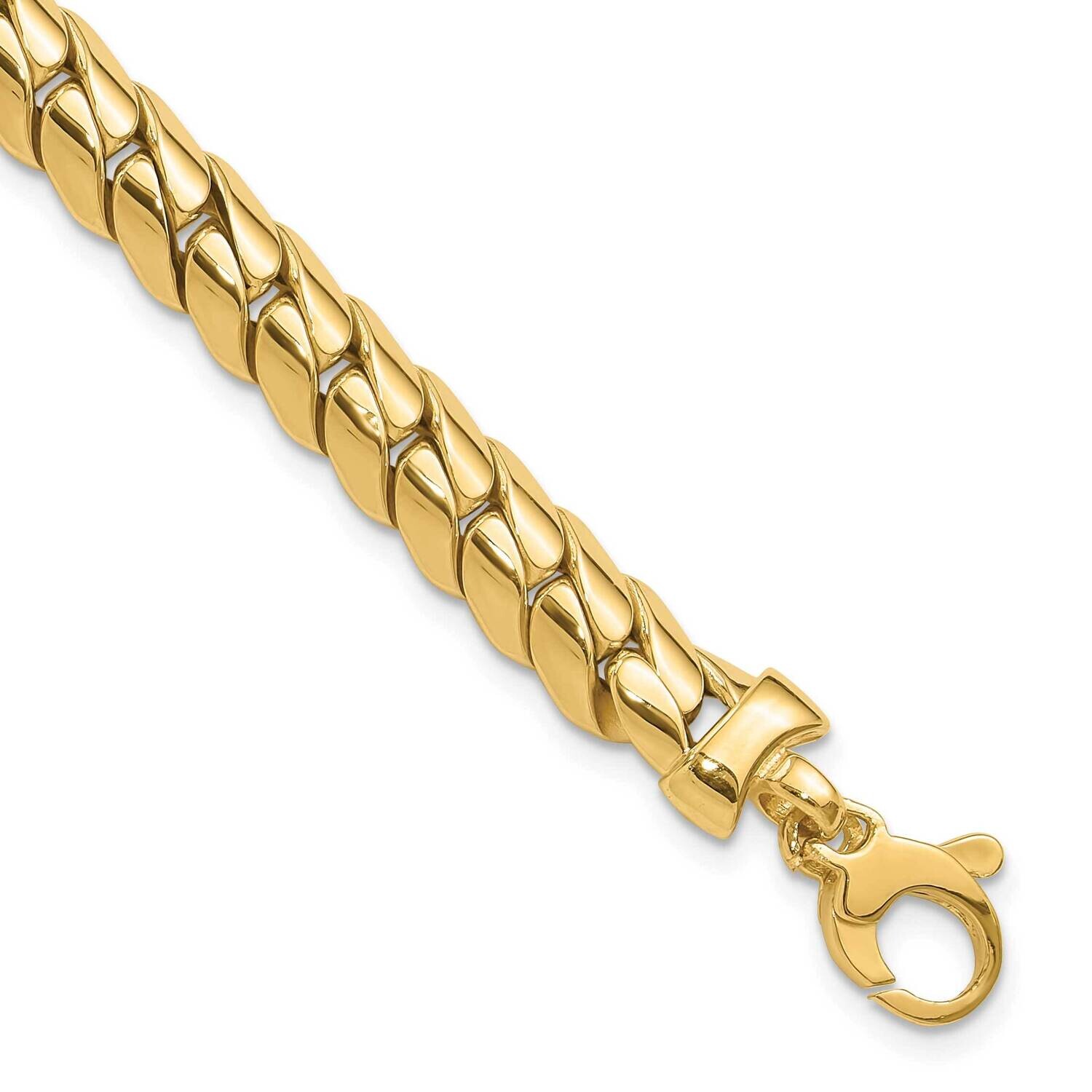 Domed Fancy 7.5 In Bracelet 7.5 Inch 14k Polished Gold FB2040-7.5, MPN: FB2040-7.5,