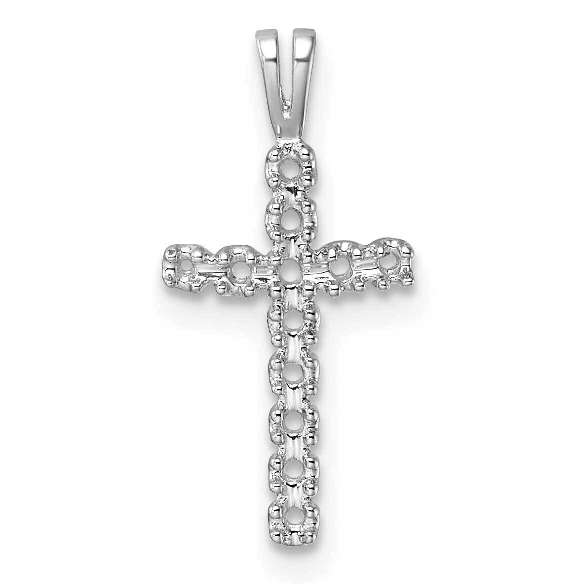 Latin Cross Pendant Mounting 14k White Gold PM4946-013-W, MPN: PM4946-013-W,