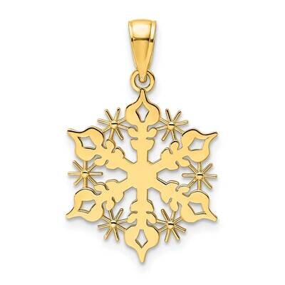 Snowflake Pendant 14k Polished Gold K9861, MPN: K9861,