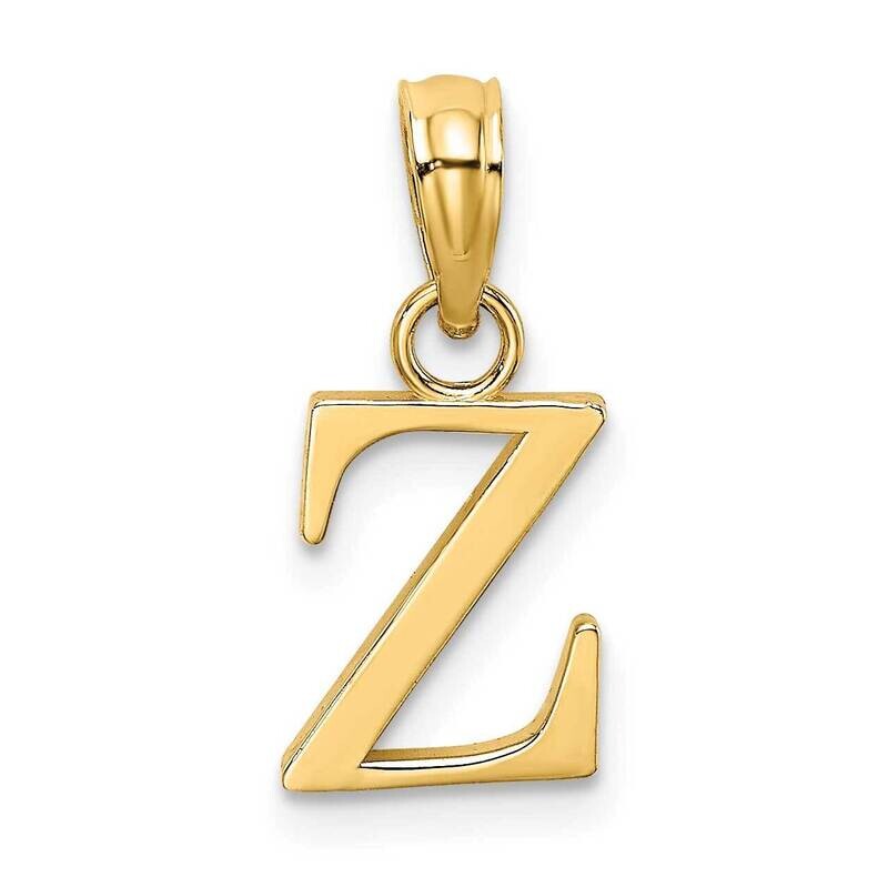 Block Letter Z Initial Pendant 14k Polished Gold K6423Z