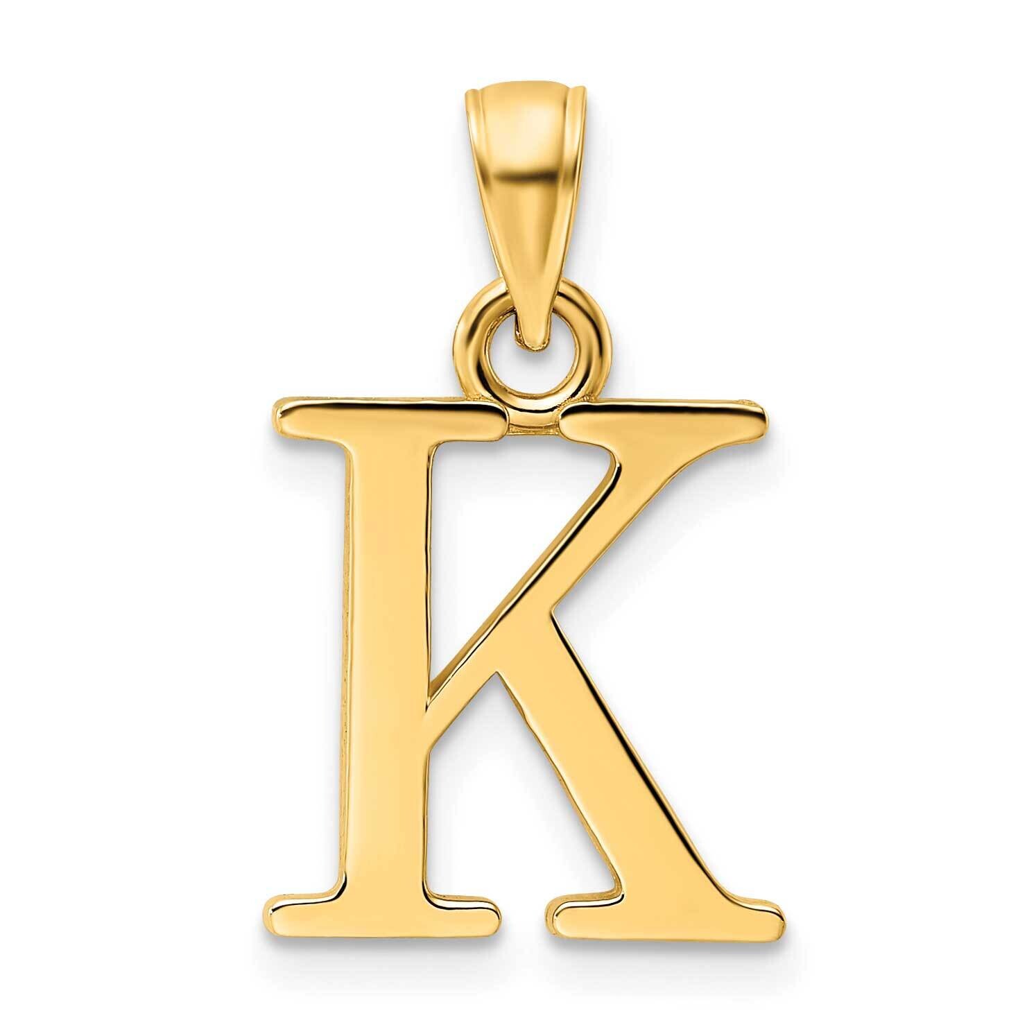 Letter K Pendant 14k Polished Gold K9810K, MPN: K9810K, 196904089262