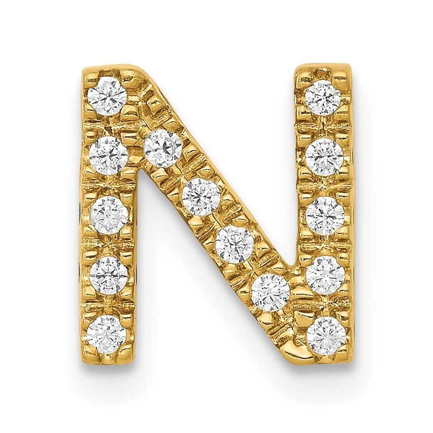 Diamond Letter N Initial Charm 10k Gold PM5221N-013-1YA, MPN: PM5221N-013-1YA,