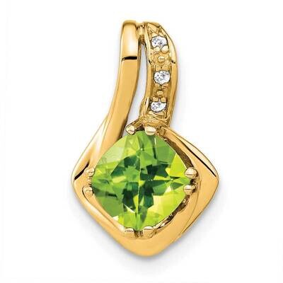 Peridot Diamond Pendant 10k Gold PM7117-PE-002-1YA, MPN: PM7117-PE-002-1YA,