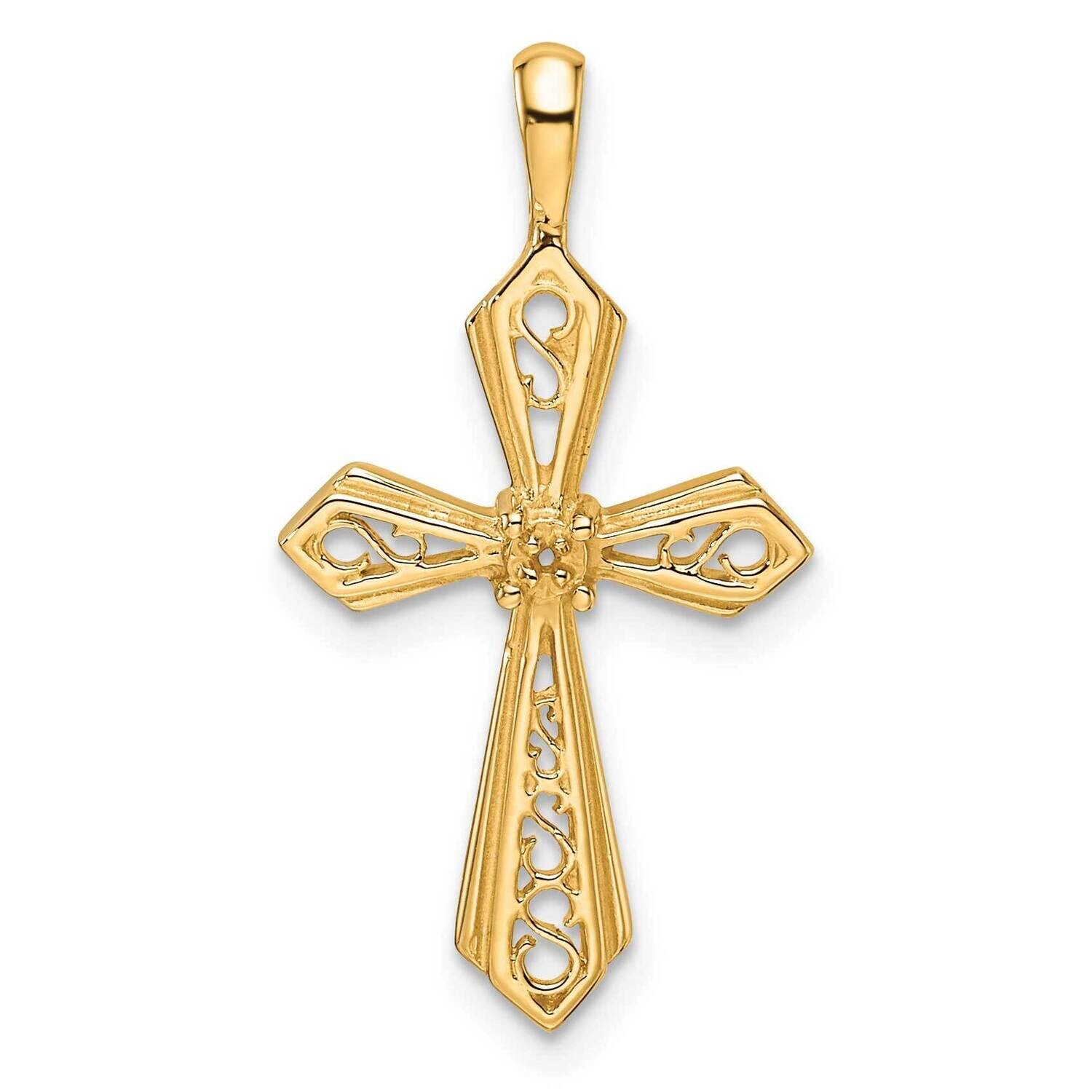 Passion Cross Pendant Mounting 14k Gold PM5021-001-Y, MPN: PM5021-001-Y,