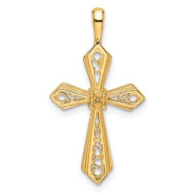 Passion Cross Pendant Mounting 14k Gold PM5021-001-Y, MPN: PM5021-001-Y,