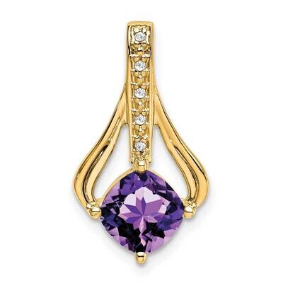 Amethyst Diamond Pendant 14k Gold PM7032-AM-002-YA, MPN: PM7032-AM-002-YA,
