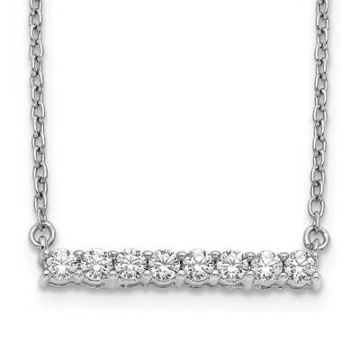 Diamond Bar 18 Inch Necklace 14k White Gold PM3738-033-WLG-18, MPN: PM3738-033-WLG-18, 883957894294