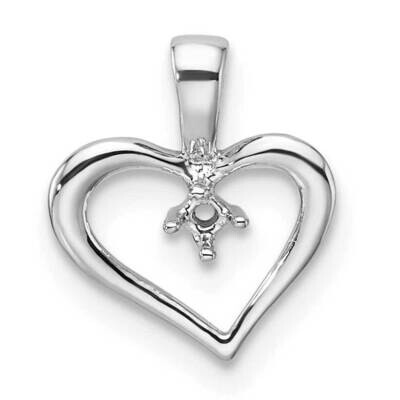 Heart Pendant Mounting 10k White Gold PM4817-002-1W, MPN: PM4817-002-1W,