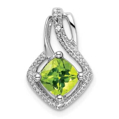 Peridot Diamond Pendant 14k White Gold PM7034-PE-001-WA, MPN: PM7034-PE-001-WA,