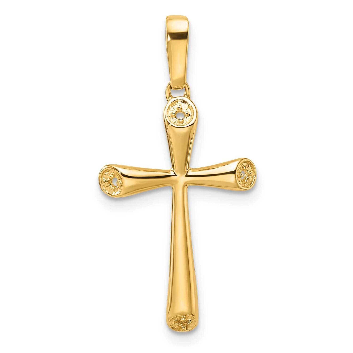 Cross Pendant Mounting 14k Gold PM5020-002-Y, MPN: PM5020-002-Y,