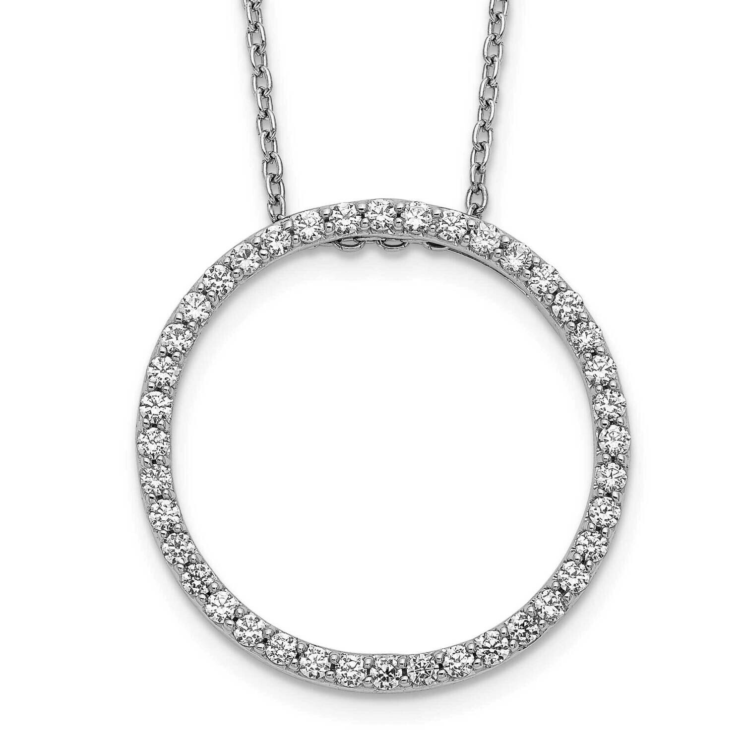 Diamond Circle 18 Inch Necklace 10k White Gold PM3781-060-1WA, MPN: PM3781-060-1WA,