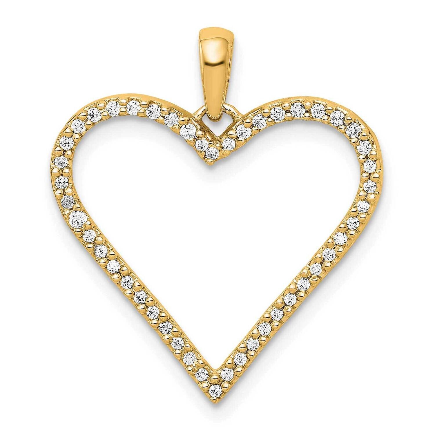 1/6Ct. Diamond Heart Pendant 14k Gold PM4871-016-YA, MPN: PM4871-016-YA,