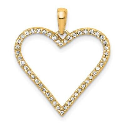 1/6Ct. Diamond Heart Pendant 14k Gold PM4871-016-YA, MPN: PM4871-016-YA,