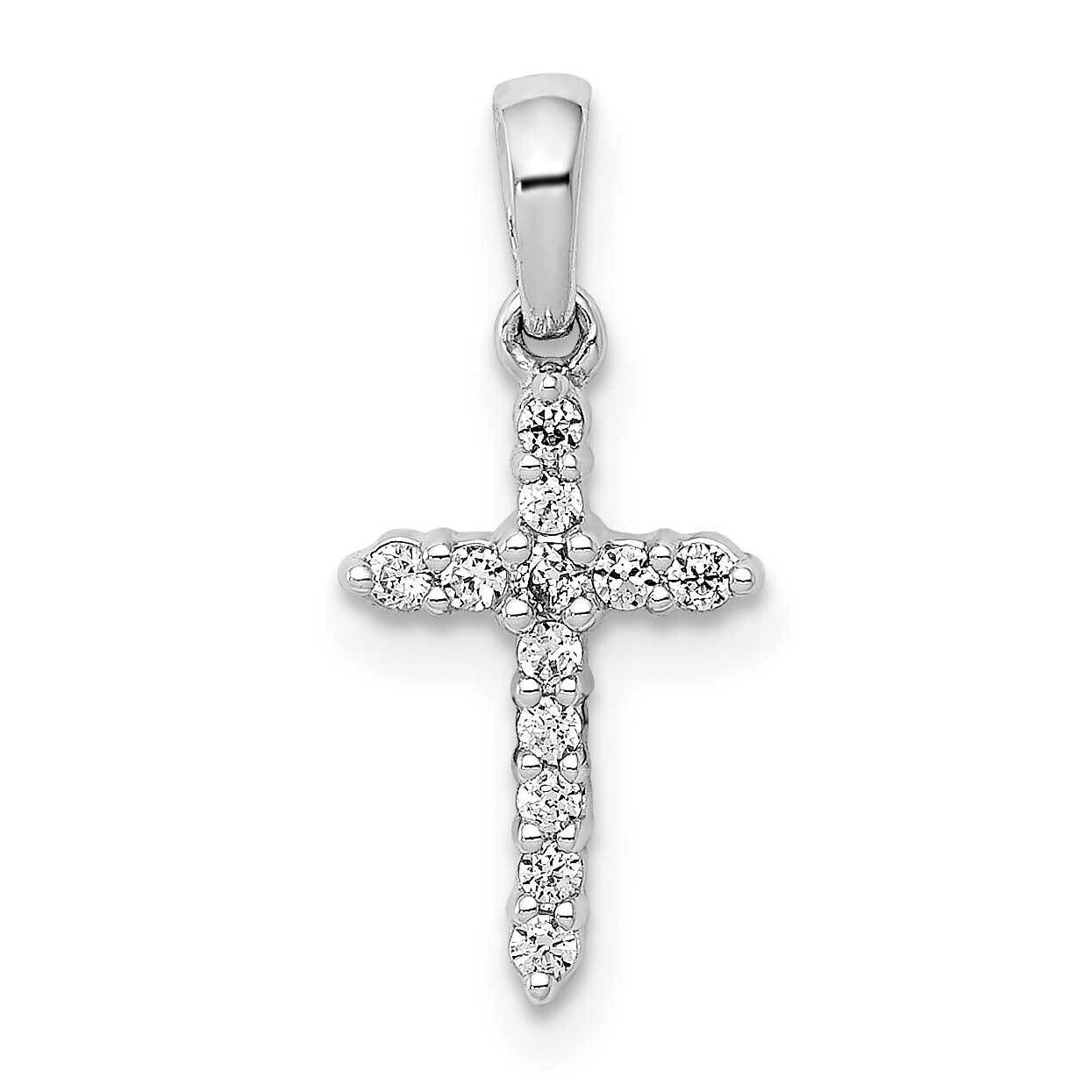 Polished Diamond Cross Pendant 10k White Gold PM4958-010-1WA by Men&#39;s Jewelry and Accessories, MPN:…