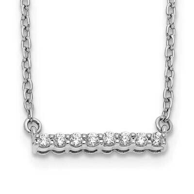 Diamond Bar 18 Inch Necklace 10k White Gold PM3738-010-1WA, MPN: PM3738-010-1WA,