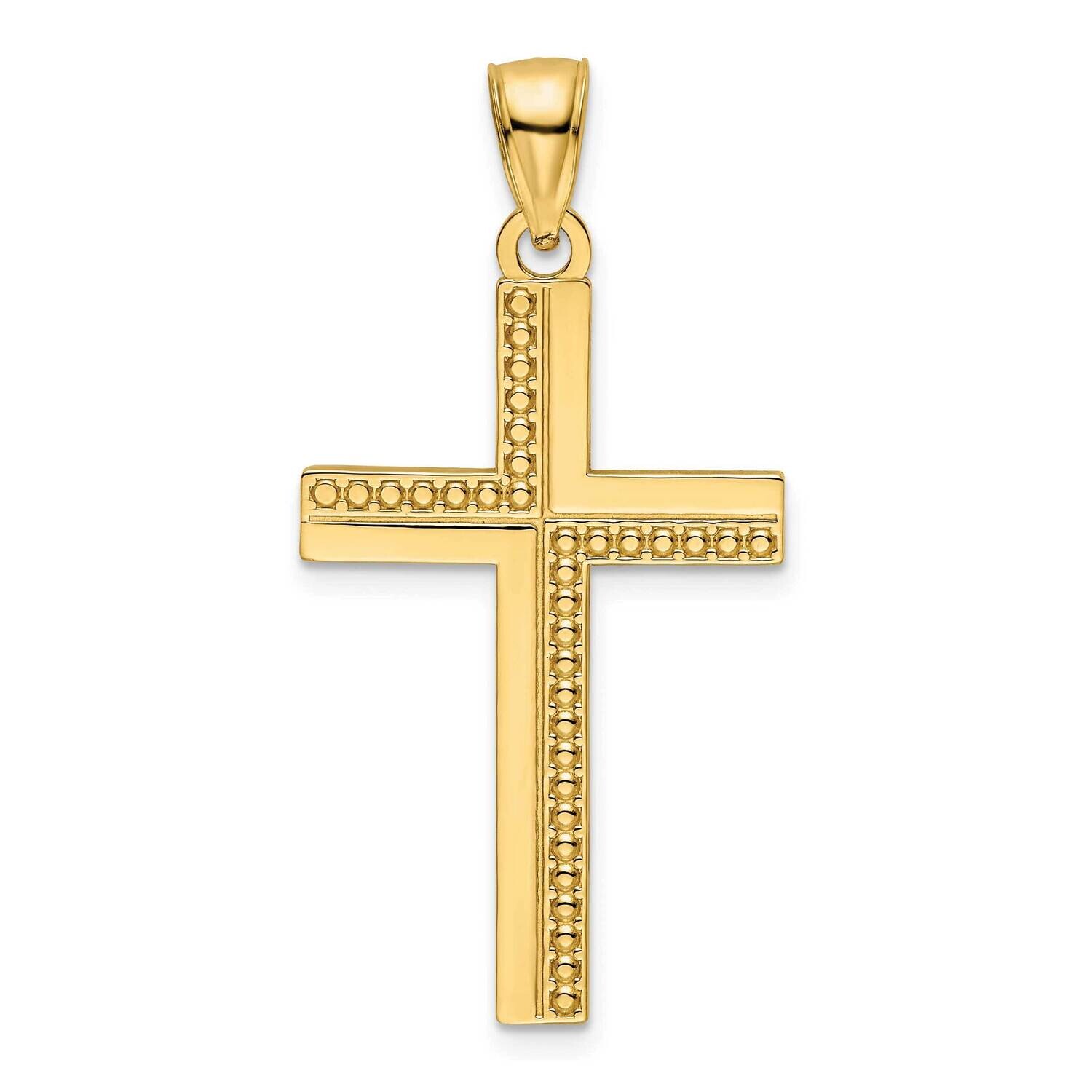 Beaded Cross Pendant 14k Polished Gold K9884, MPN: K9884,