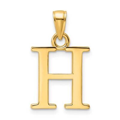 Letter H Pendant 14k Polished Gold K9810H, MPN: K9810H, 196904085103
