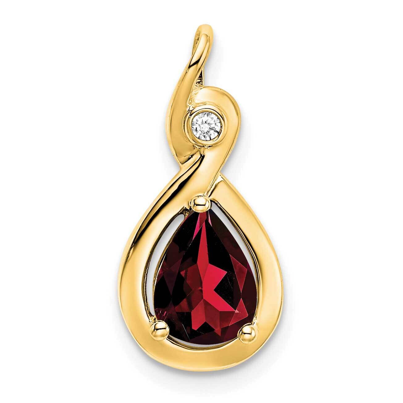 Pear Garnet Diamond Pendant 14k Gold PM7055-GA-002-YA, MPN: PM7055-GA-002-YA,