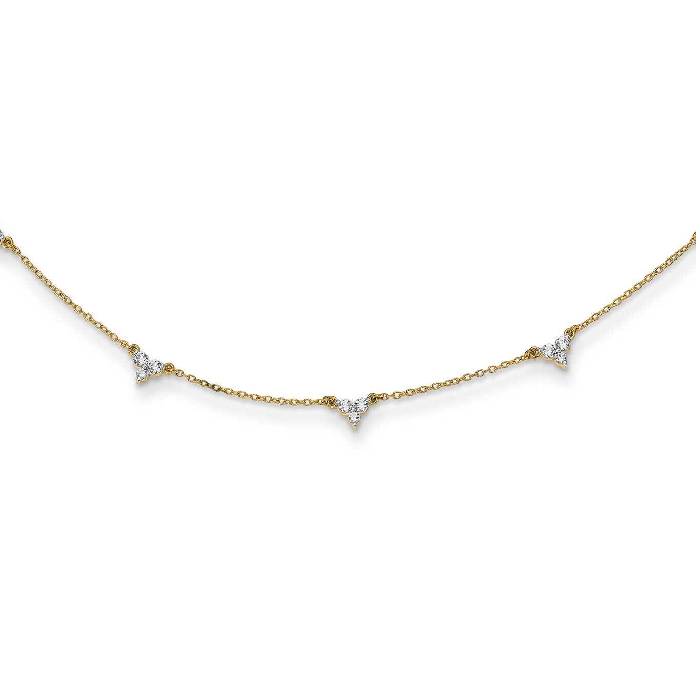 Diamond Multi Station 16 Inch Necklace 14k Gold PM3746-090-YA