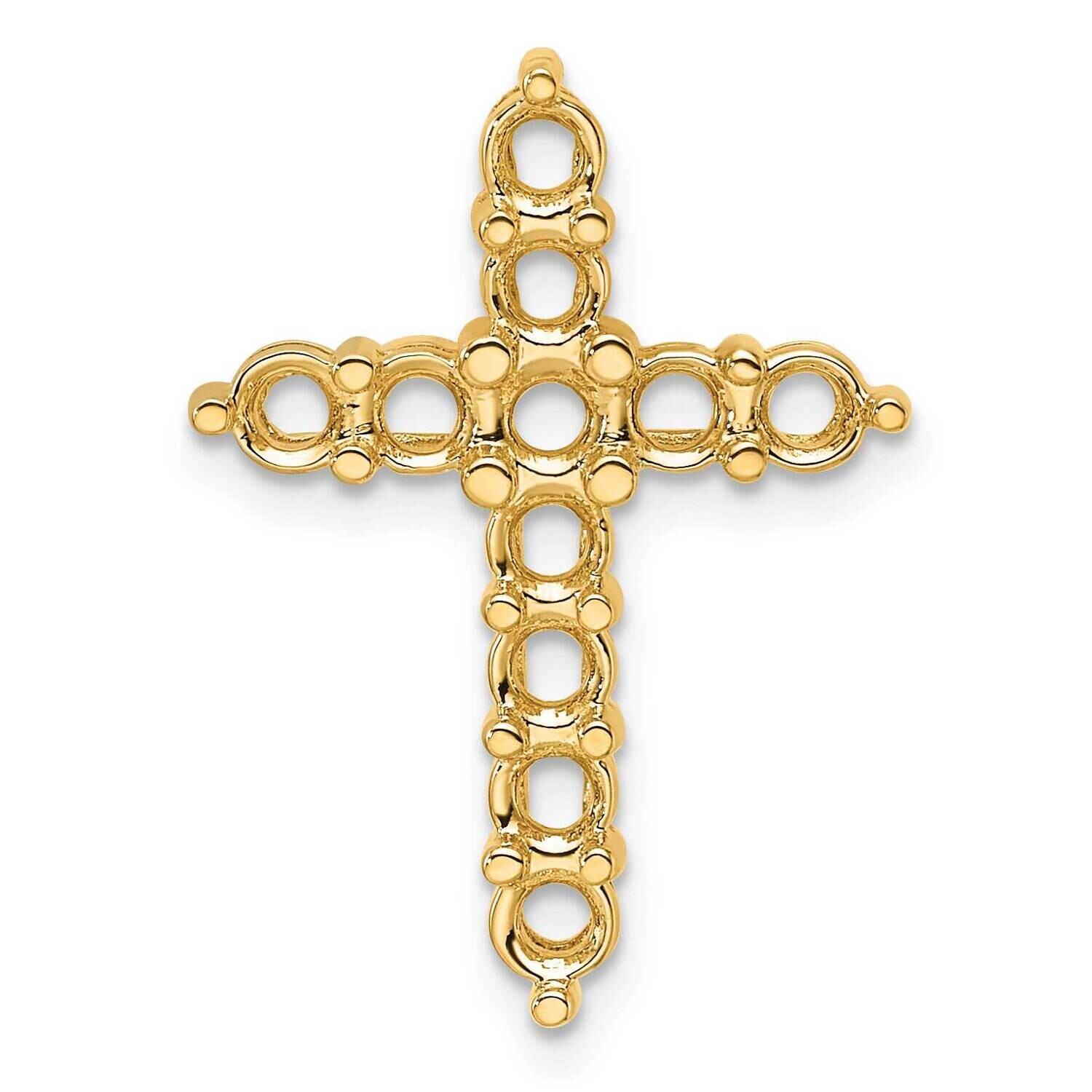 Diamond Cross Chain Slide Mounting 14k Gold PM4953-125-Y, MPN: PM4953-125-Y,