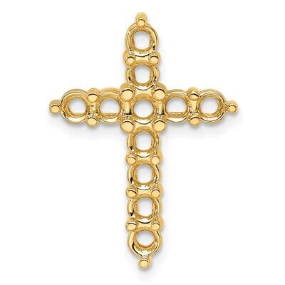 Diamond Cross Chain Slide Mounting 14k Gold PM4953-125-Y, MPN: PM4953-125-Y,