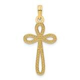 Beaded Cross Pendant 14k Gold K9832, MPN: K9832,