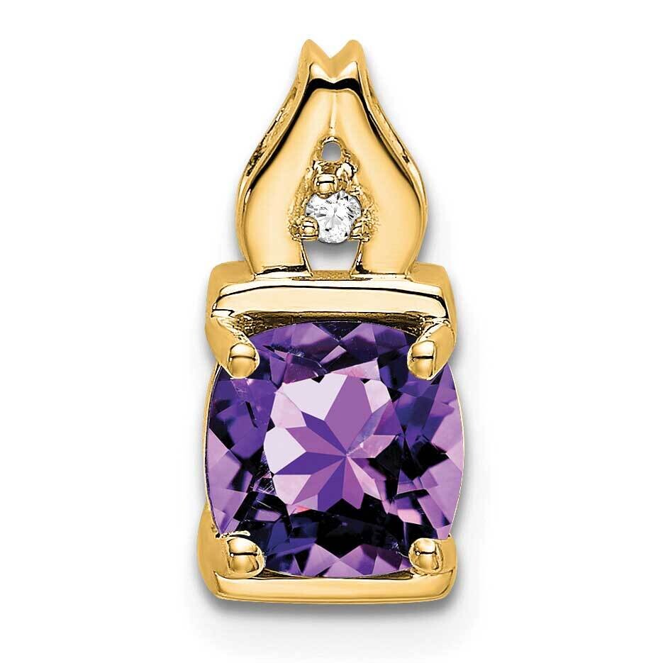 Amethyst Diamond Pendant 14k Gold PM7054-AM-001-YA, MPN: PM7054-AM-001-YA,