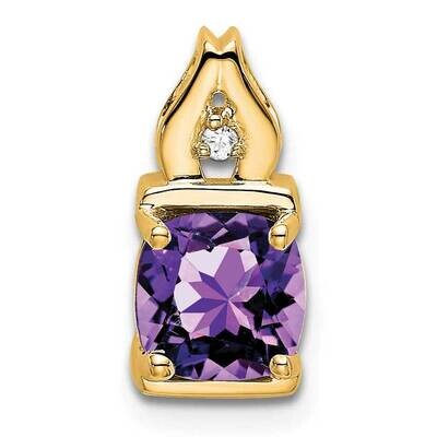 Amethyst Diamond Pendant 14k Gold PM7054-AM-001-YA, MPN: PM7054-AM-001-YA,