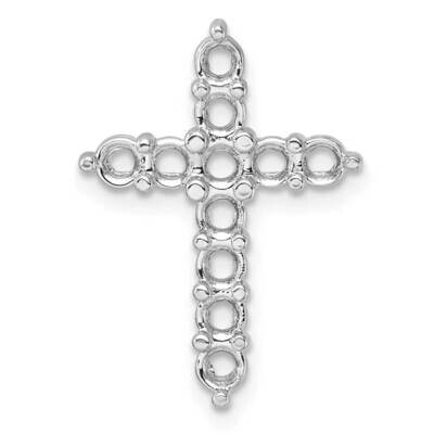 Diamond Cross Chain Slide Mounting 14k White Gold PM4953-125-W, MPN: PM4953-125-W,