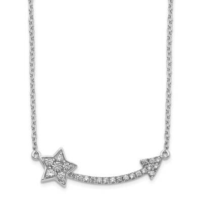 Diamond Star Arrow Pendant Necklace 14k White Gold PM6617-020-WA, MPN: PM6617-020-WA, 191101920936
