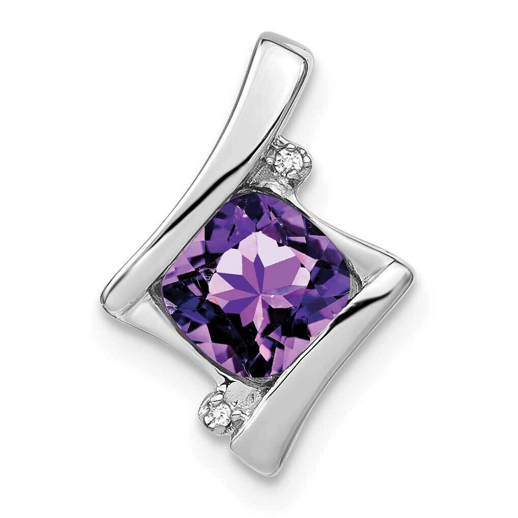Amethyst Diamond Pendant 14k White Gold PM7033-AM-001-WA, MPN: PM7033-AM-001-WA,