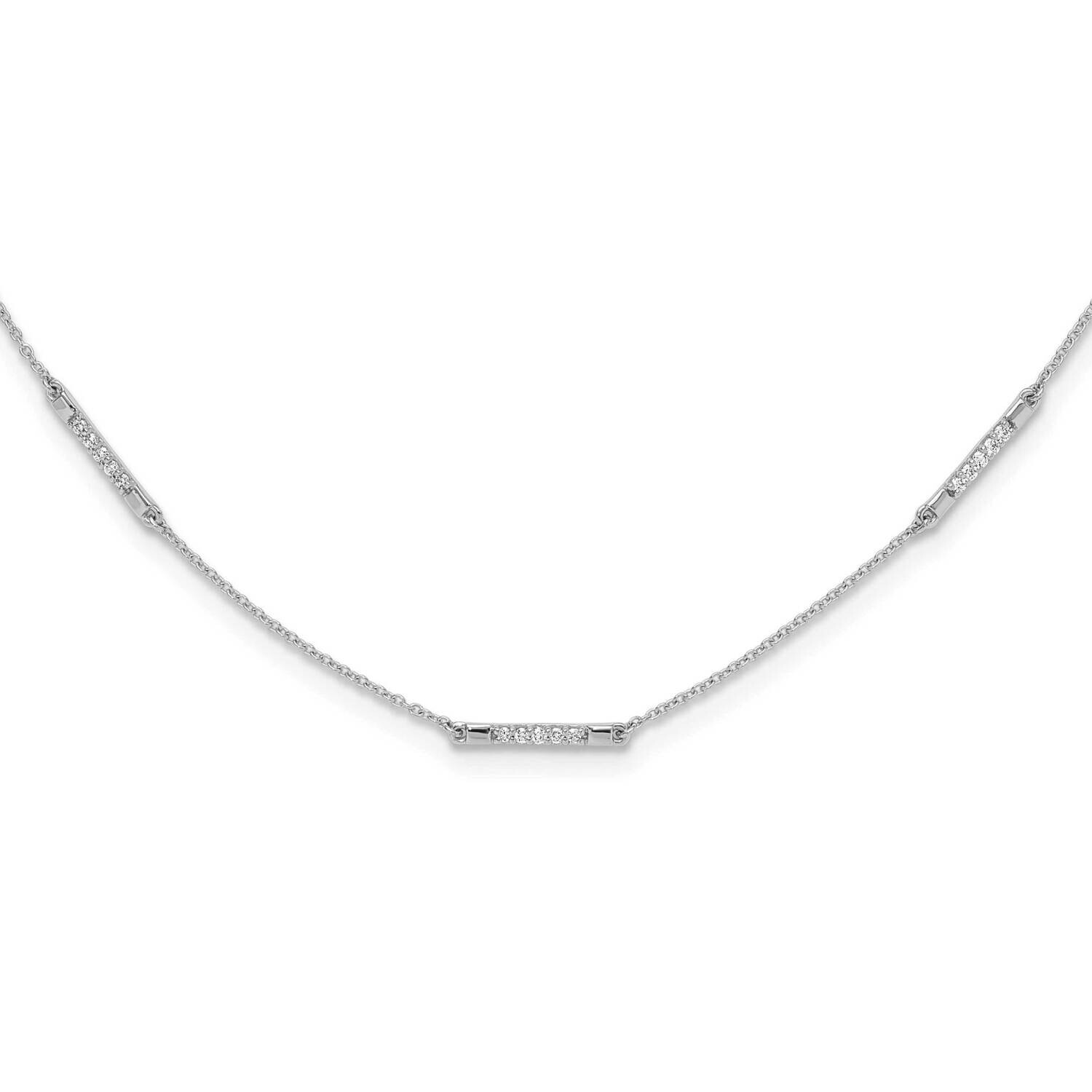 Diamond 5-Station Necklace 14k White Gold PM3752-025-WA-18