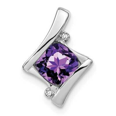 Amethyst Diamond Pendant 10k White Gold PM7033-AM-001-1WA, MPN: PM7033-AM-001-1WA,