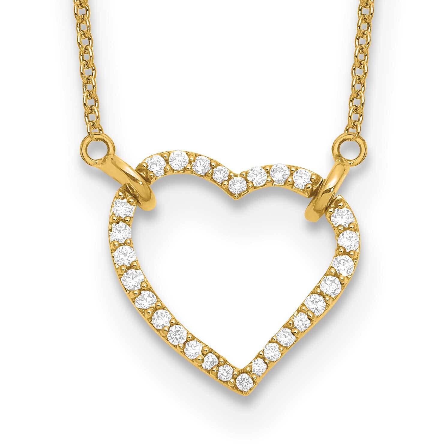 Diamond Heart Pendant Necklace 14k Gold PM1006-020-YA-18